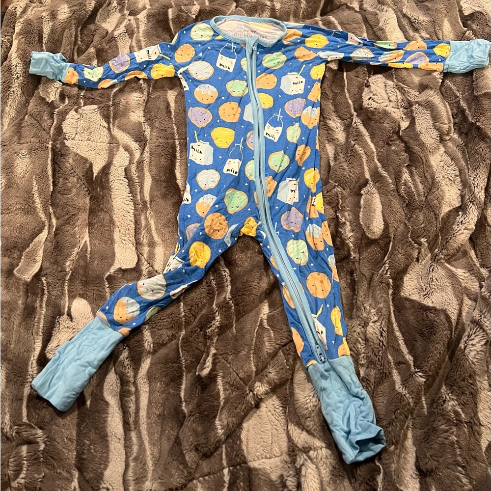 Little Sleepies Milk and Cookies Zippy. 6-12 months.